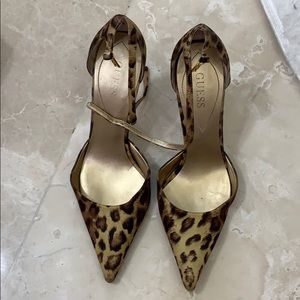 Guess animal print heels